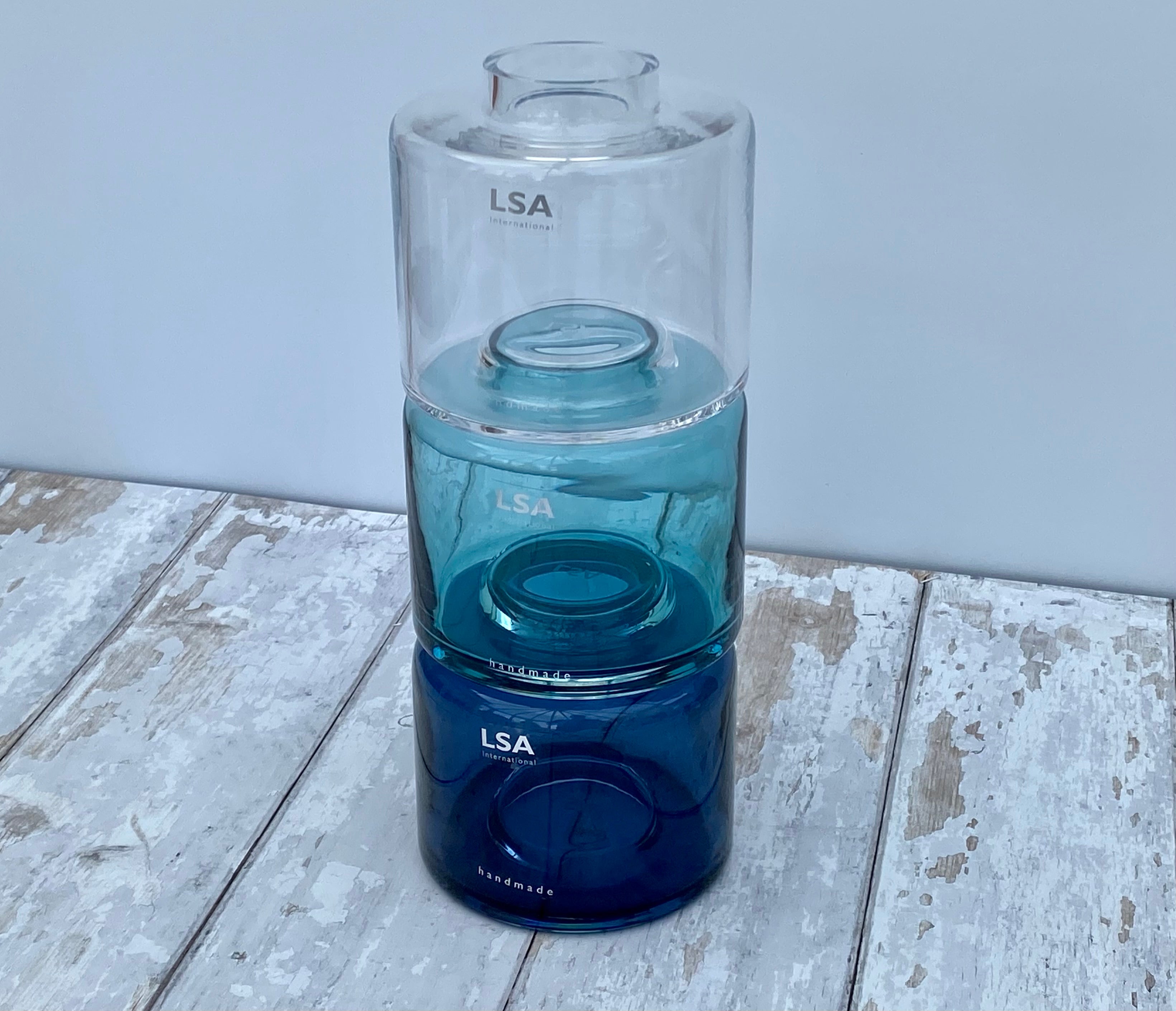 LSA Blue Stacking Vases, 3 pieces Hampton Homeware