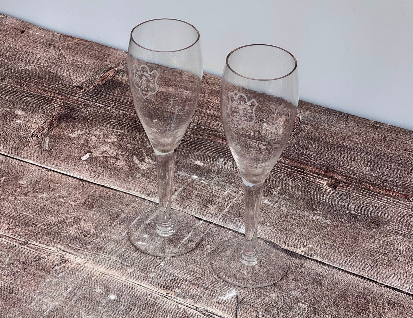 Pair of Vintage Bollinger Champagne Glasses