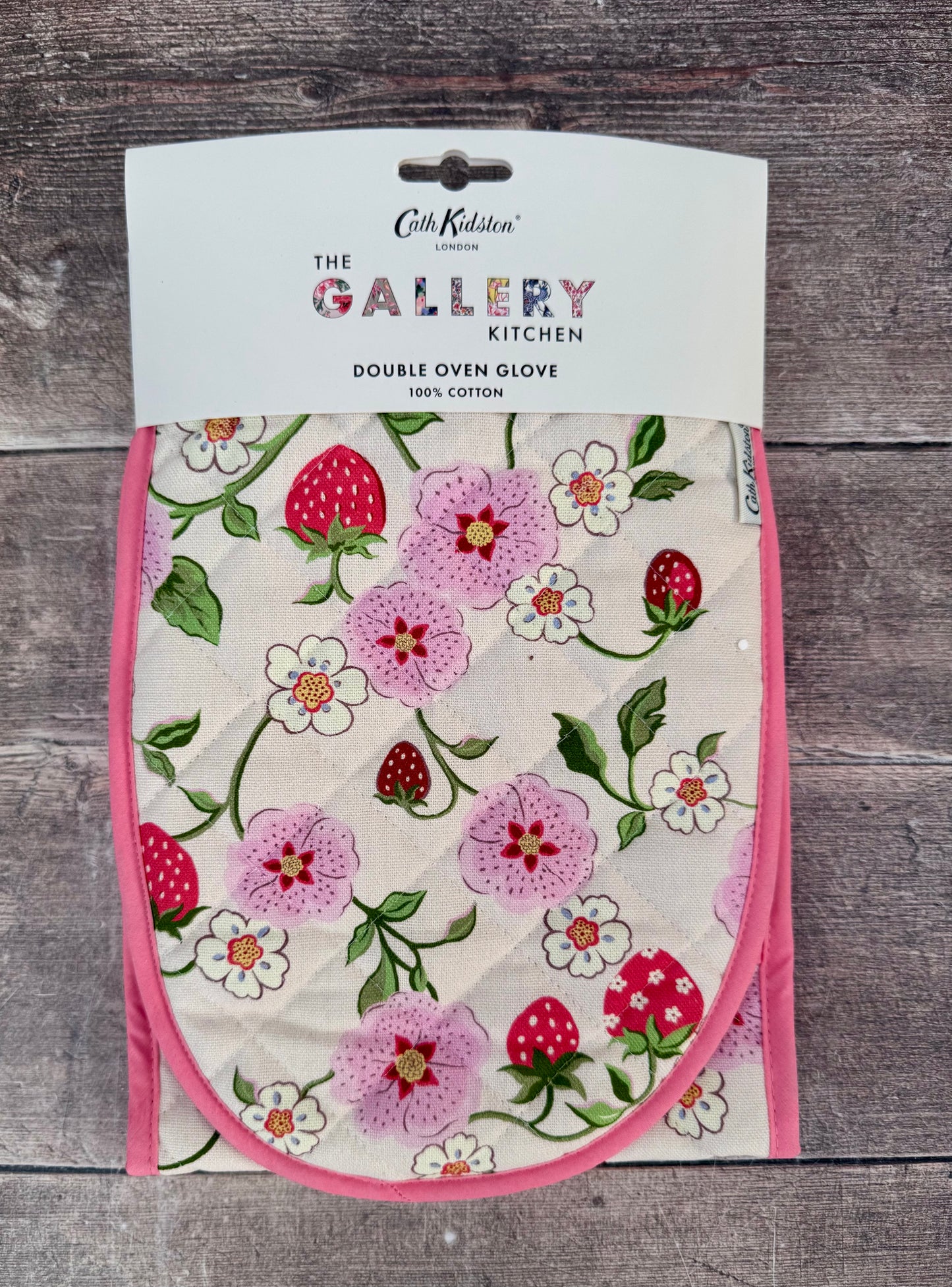 Cath Kidston Strawberry Patterned Double Oven Glove