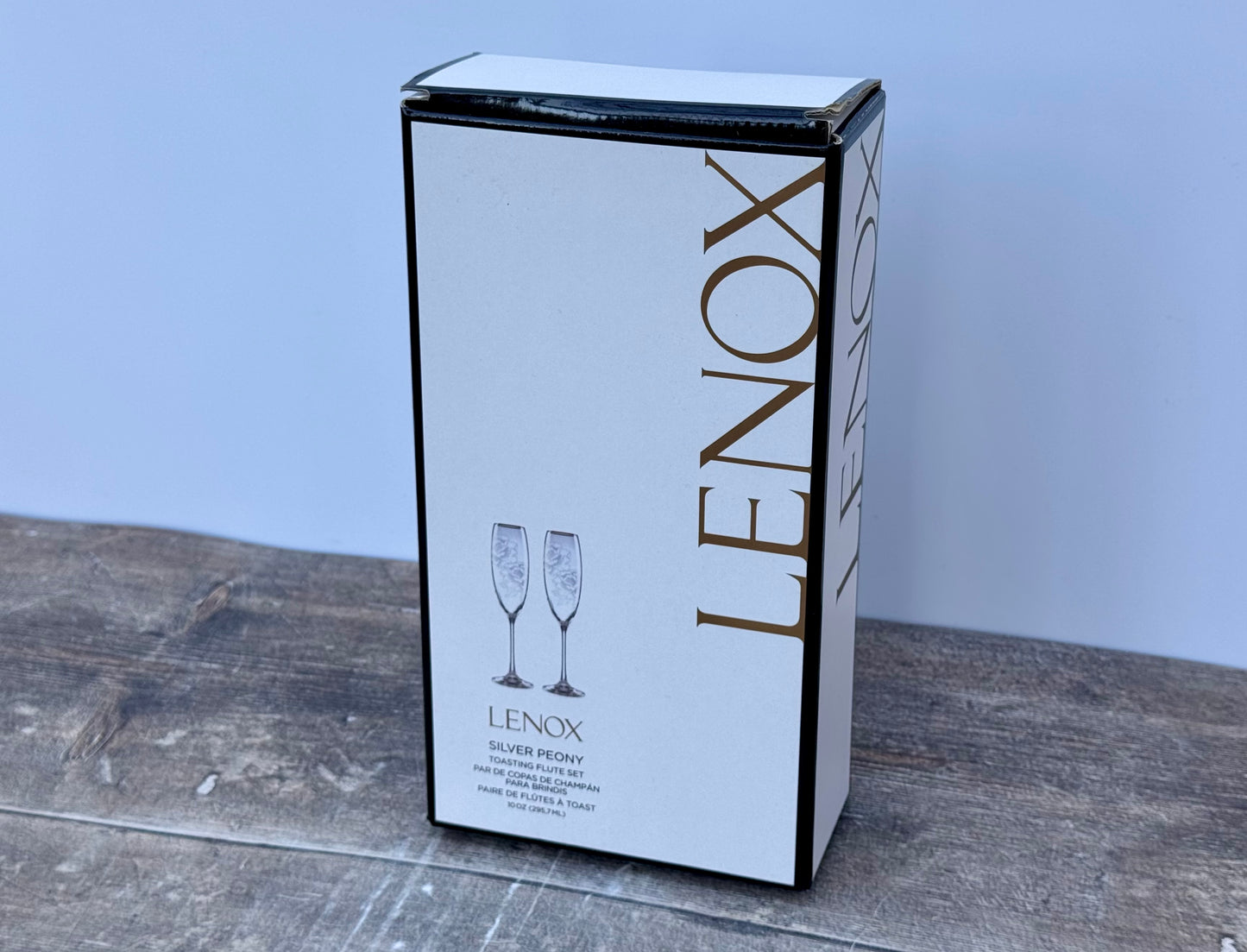 Set of 2 Peony Pattern Champagne Flute Glasses