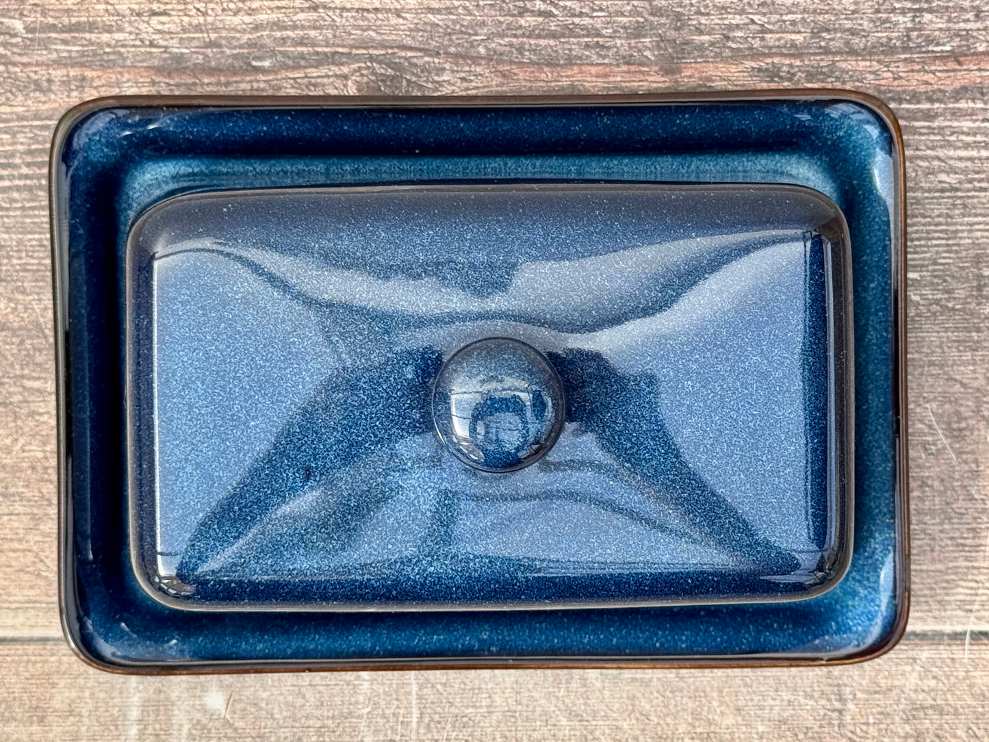 Scandi Home Dark Blue Butter Dish