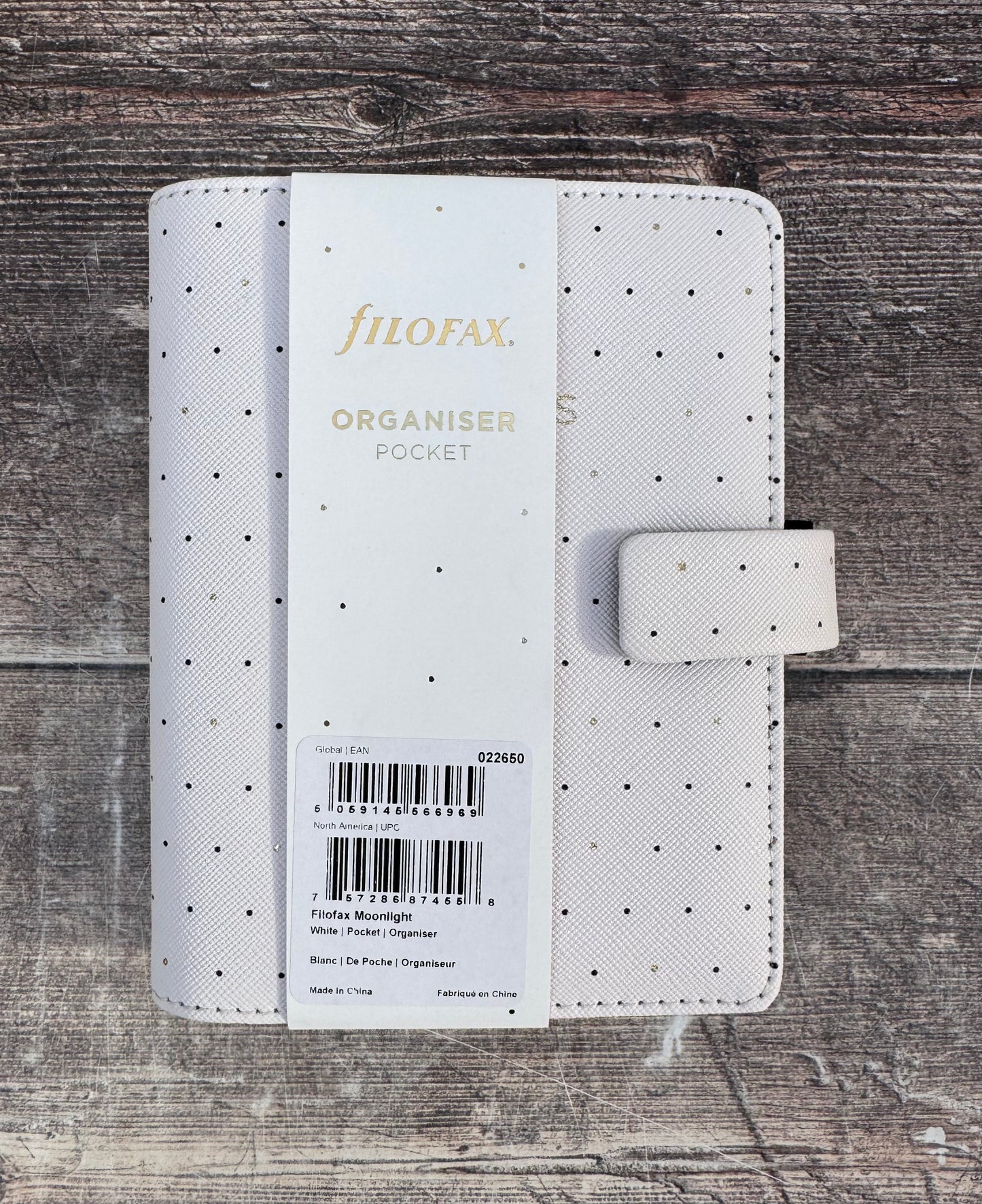 White Spotty Filofax Pocket Organiser