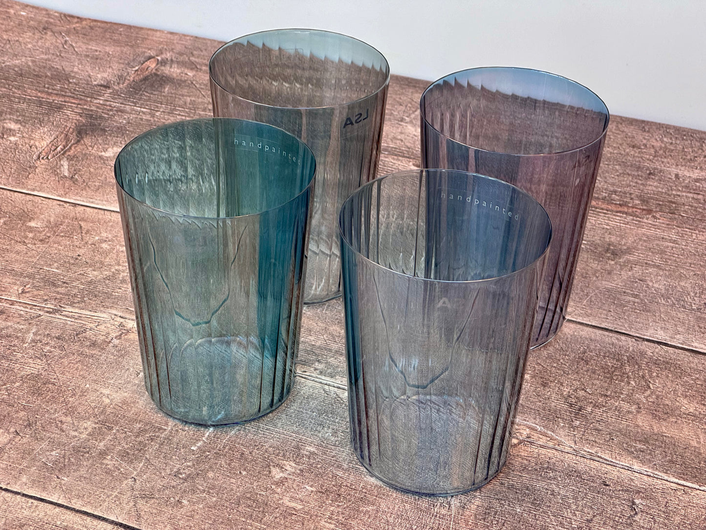 LSA Set of 4 GEMS Blue Glass Tumblers