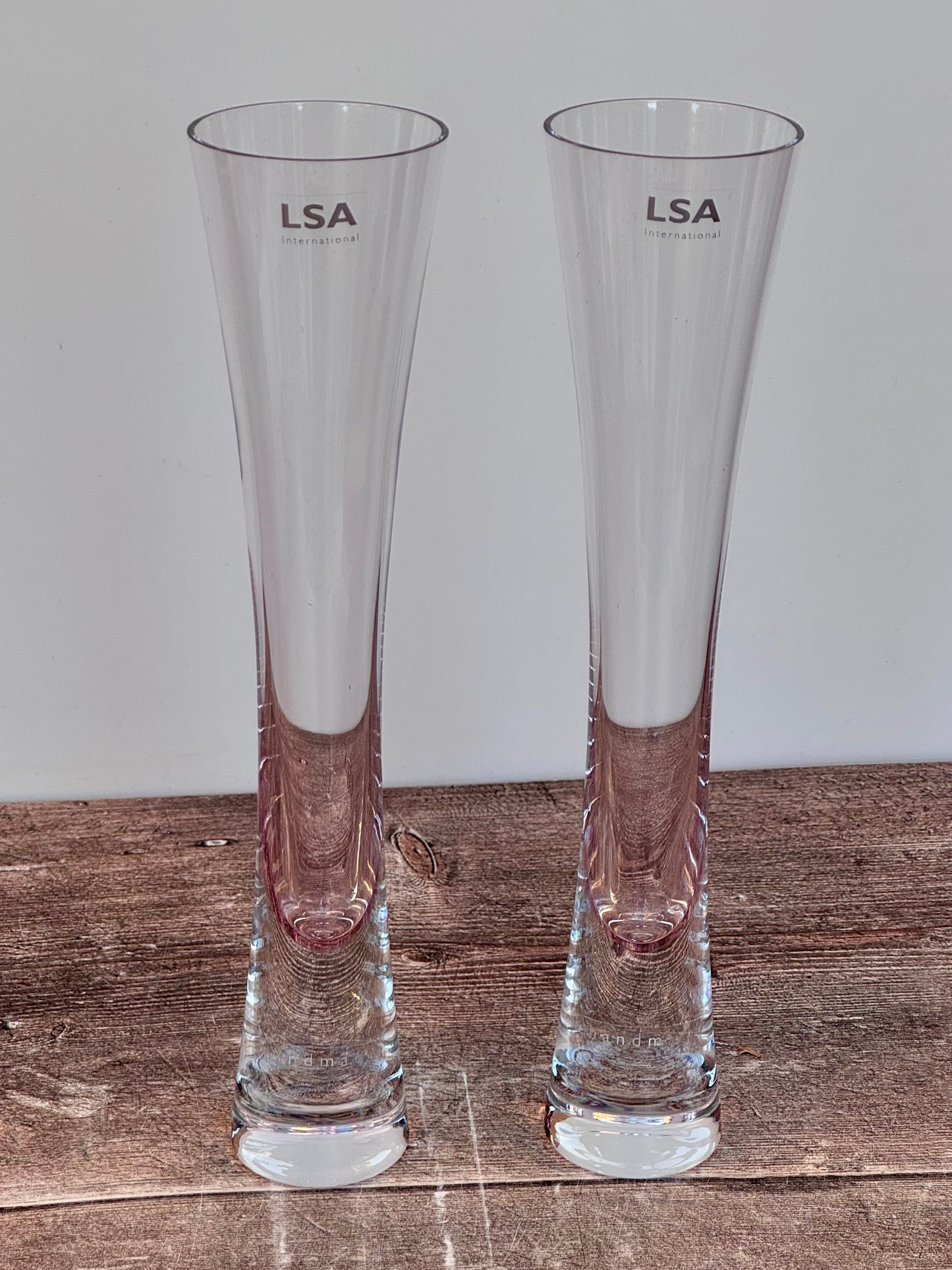 LSA Moya Pink Tinted Champagne Flutes, Set of 2