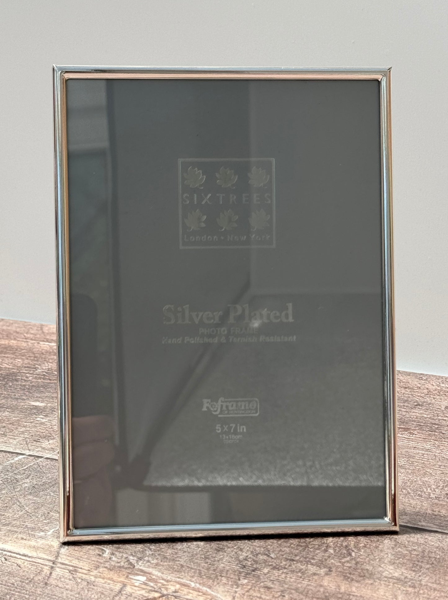 Sixtrees Slim Silver Plated Photo Frame, 5’ x 7’