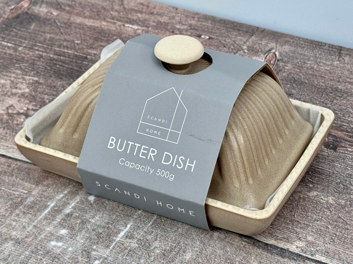 Scandi Home Natural Tones Butter Dish