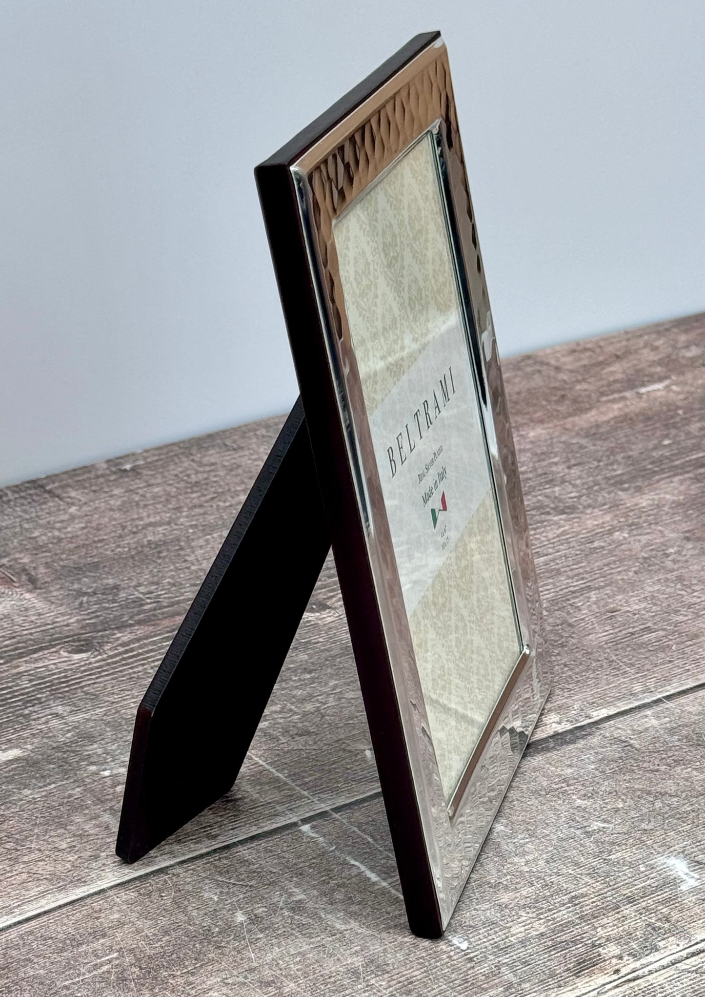 Beltrami Silver Plated Hexagonal Patterned Photo Frame 4 x 6