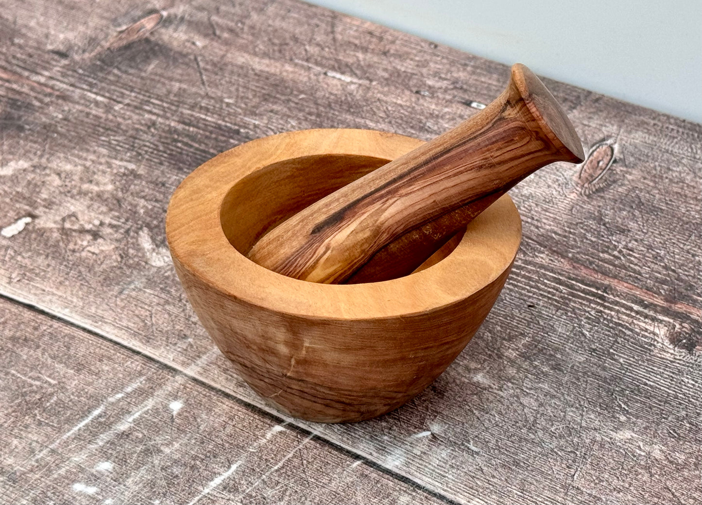 Olive Wood Small Pestle and Mortar