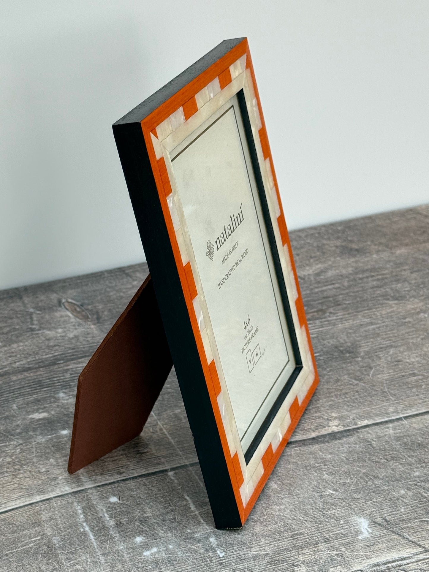 Natalini Orange Marquetry Photo Frame 4 x 6