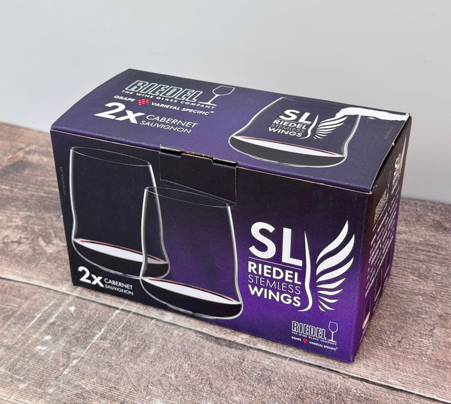 Riedel Cabernet Sauvignon Crystal Stemless Wine Glasses, Box of 2