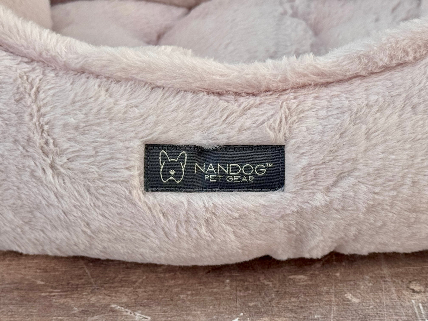 Nandog Pet Gear Beige Fluffy Soft Reversible Dog Bed, 52cm