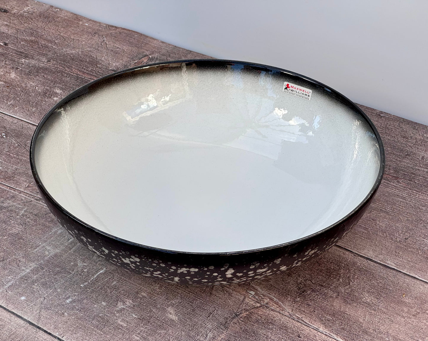 Black and White Speckled Serving Bowl, 30cm