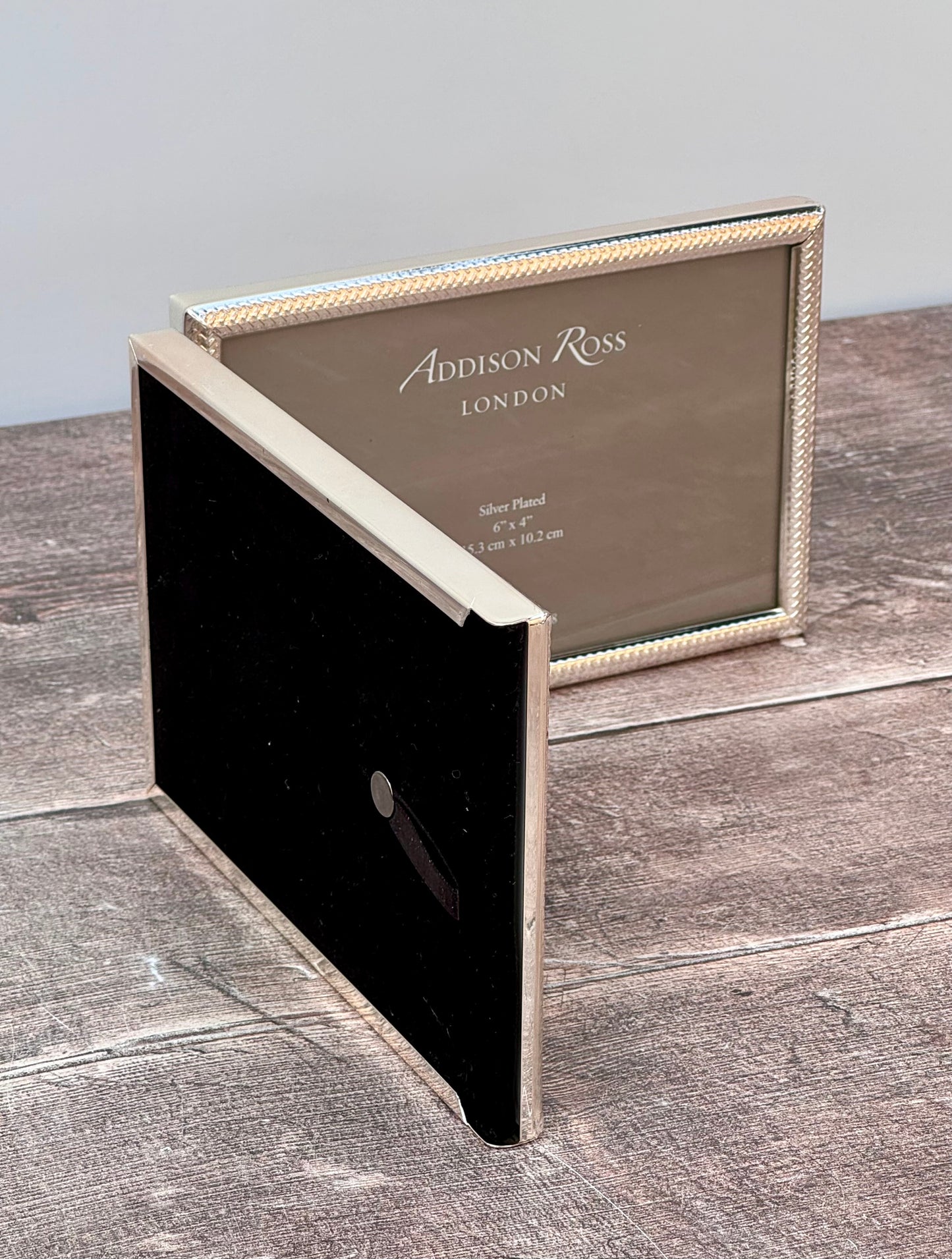 Addison Ross Silver Plated Diagonal Double Frame, 4 x 6