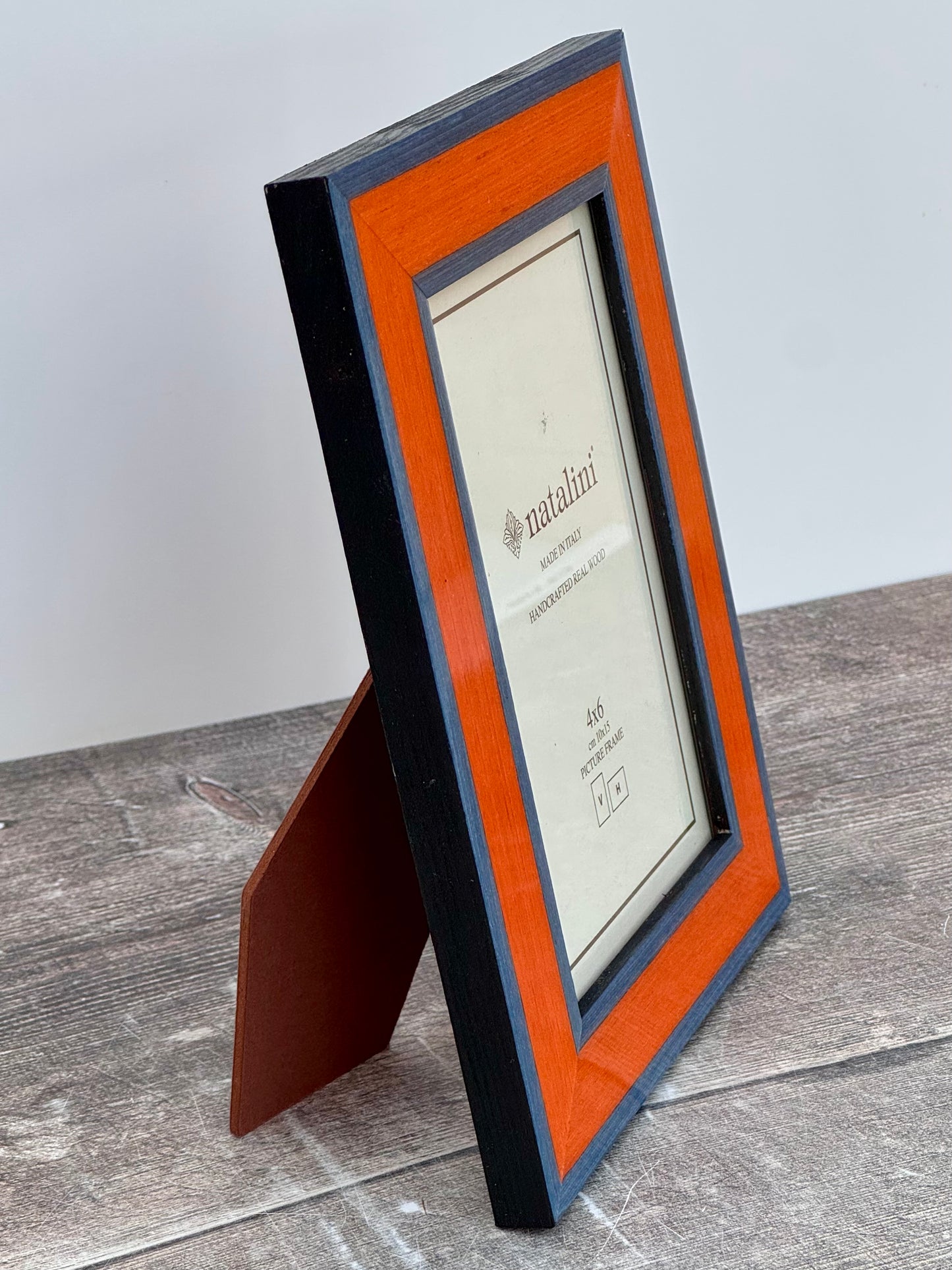 Natalini Orange and Blue Border Photo Frame 4 x 6