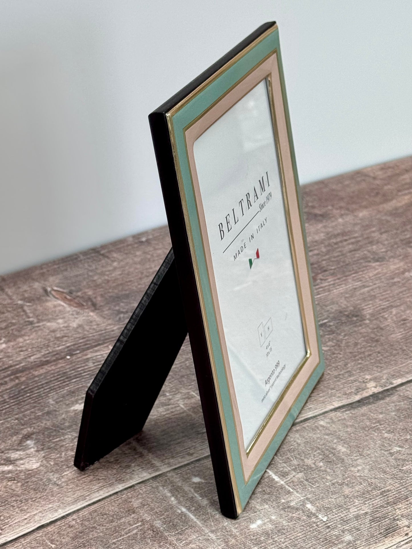 Beltrami Green and Pink Border Photo Frame 4 x 6