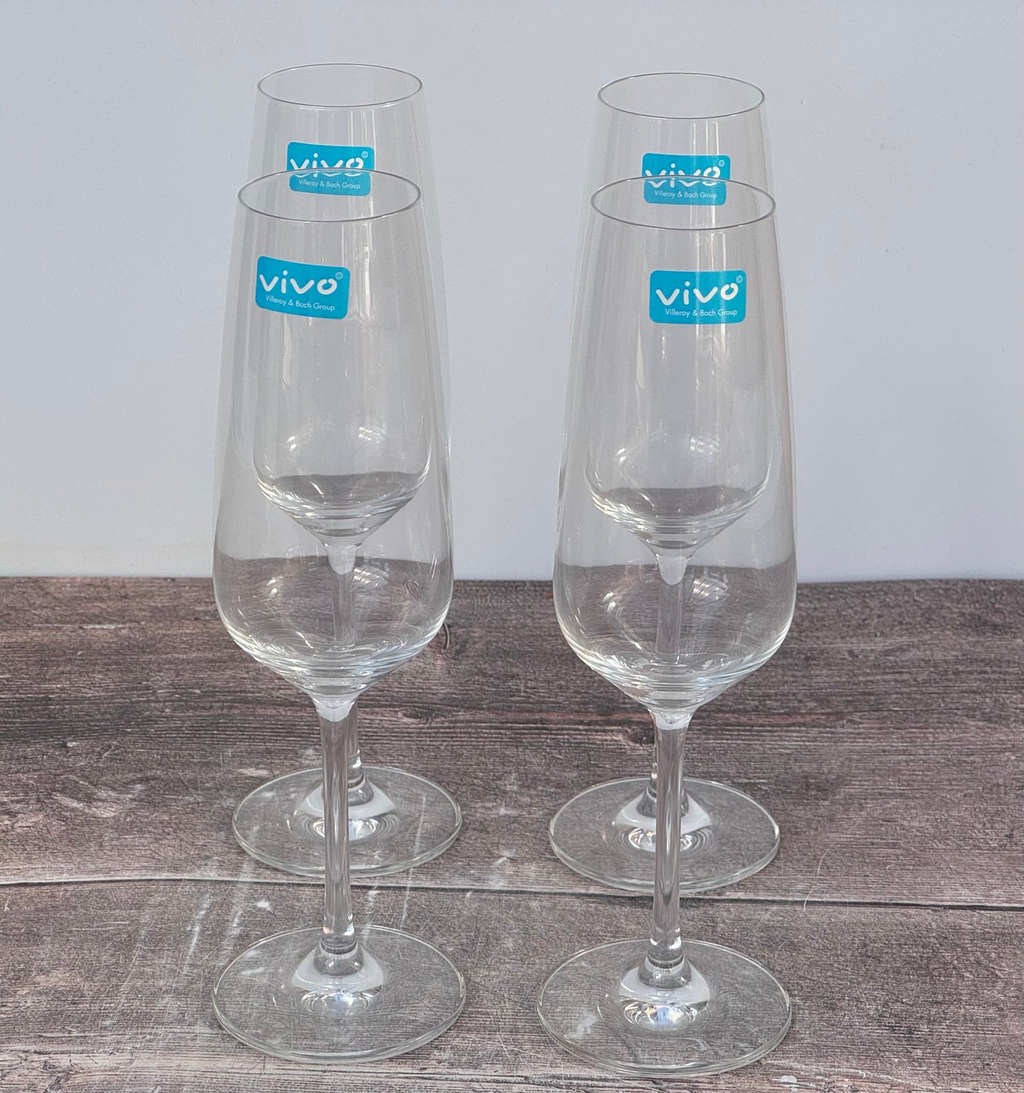 Set of 4 Villeroy & Boch Champagne Flutes/Glasses