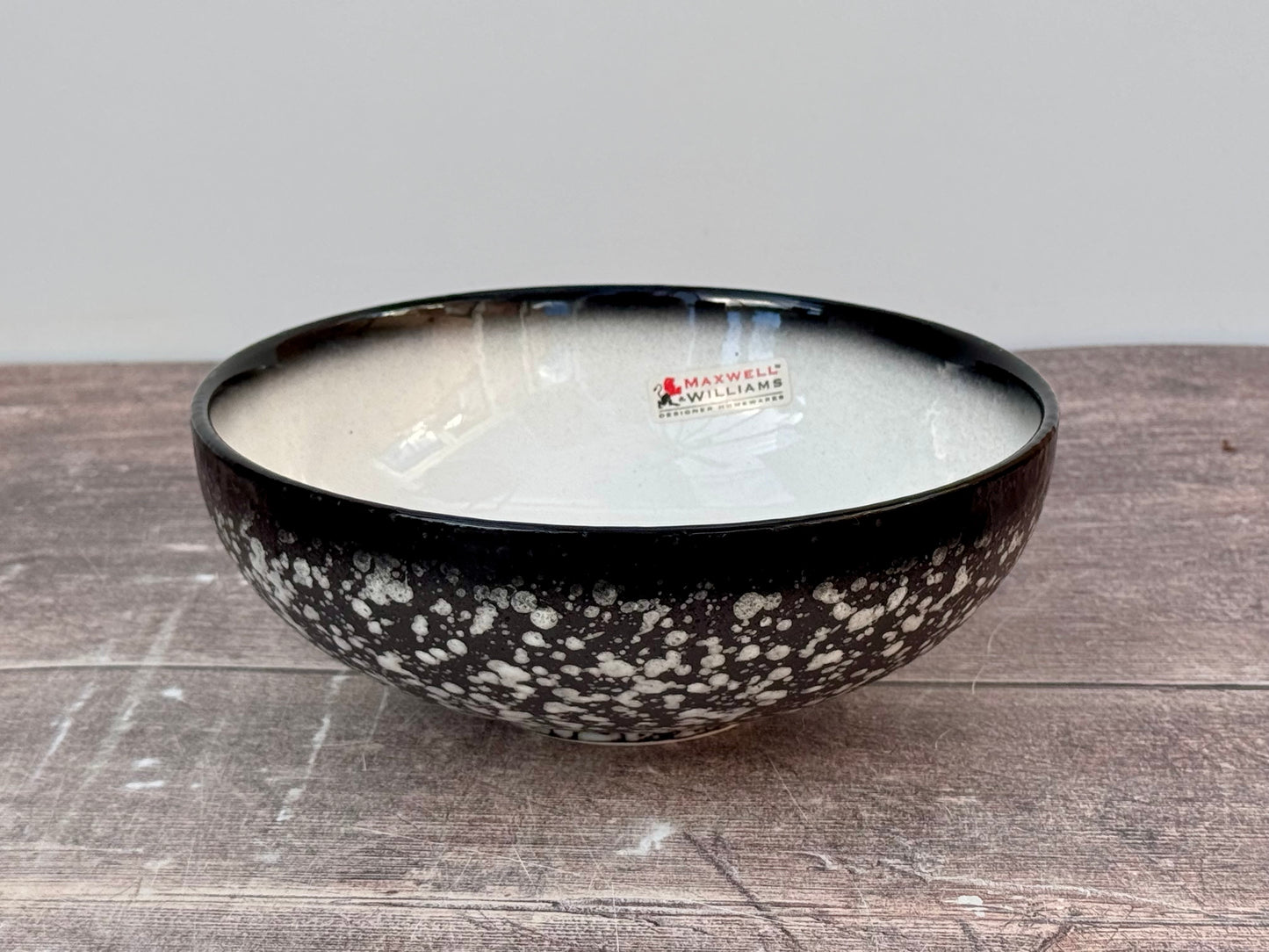 Black and White Speckled Bowl, 15.5cm