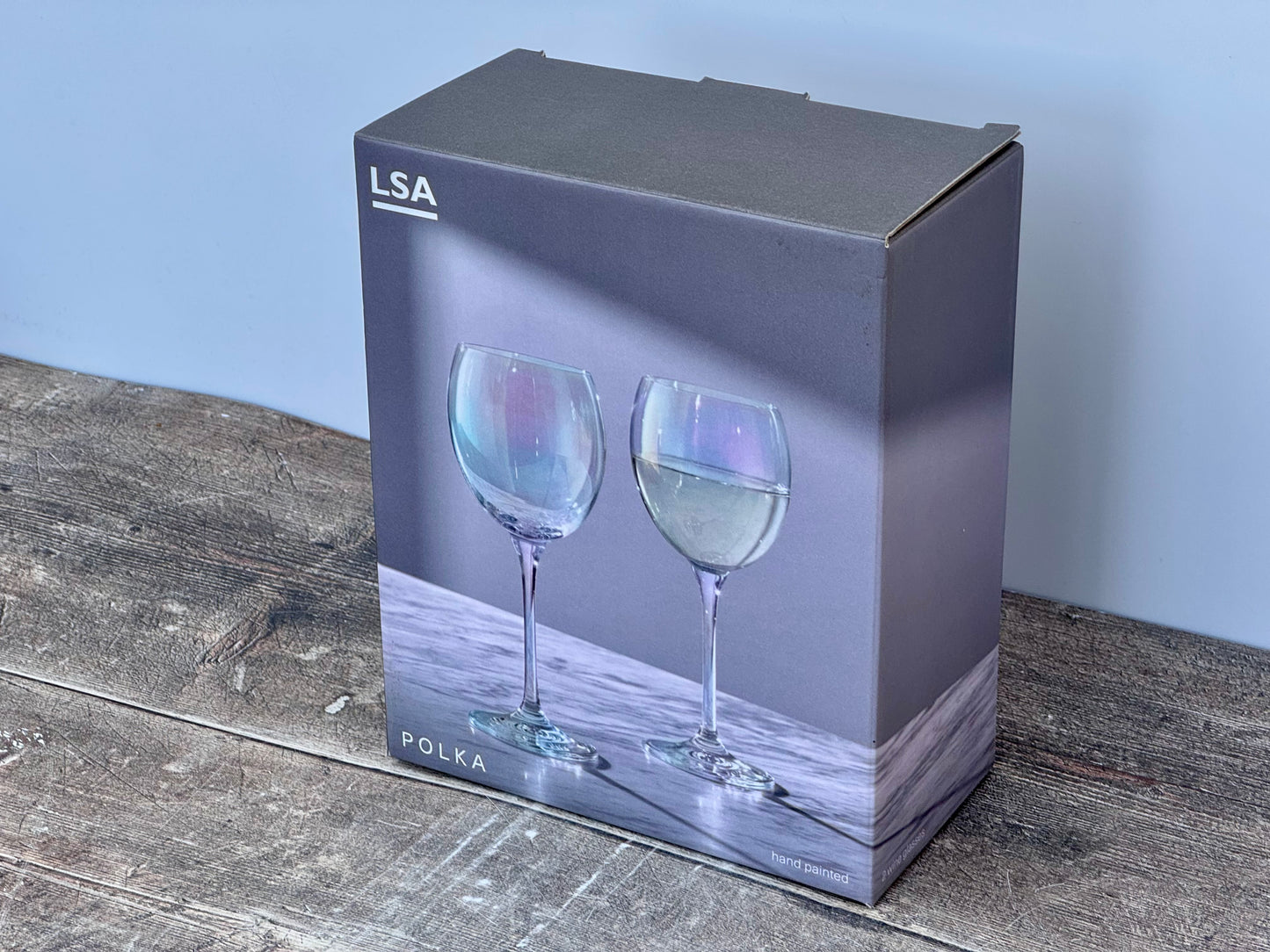 2 LSA Polka Wine Glasses, 400ml