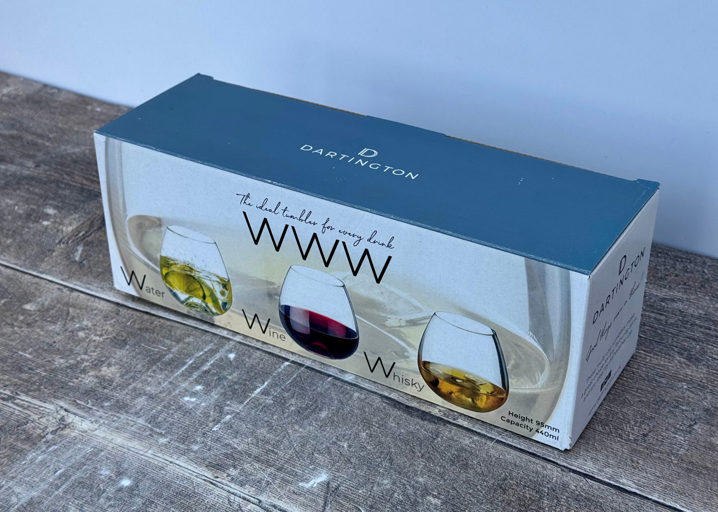 Dartington Water, Wine, Whisky Stemless Glasses / Tumblers