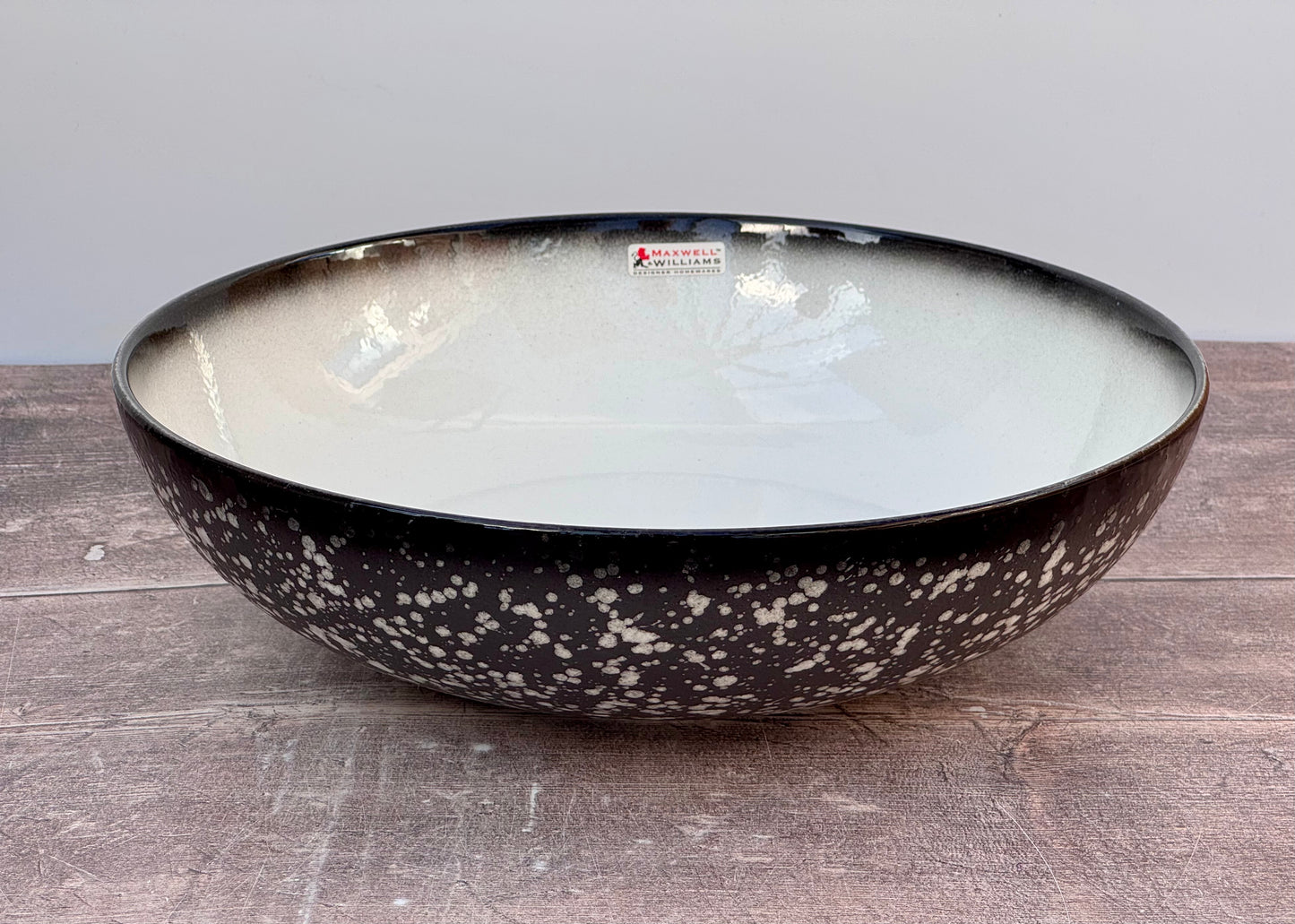 Black and White Speckled Serving Bowl, 30cm