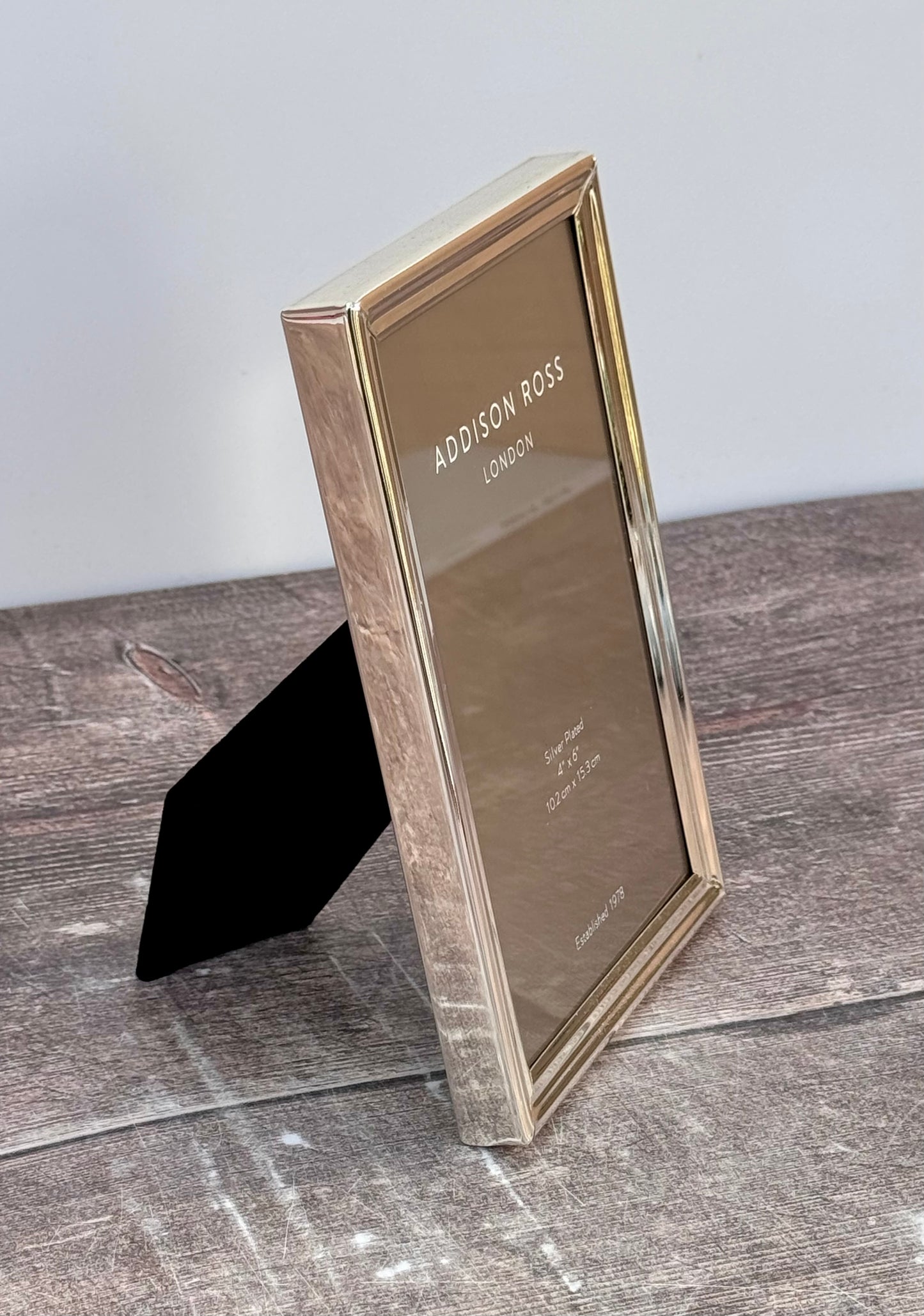 Addison Ross Silver Plated Stepped Edge Photo Frame 4 x 6