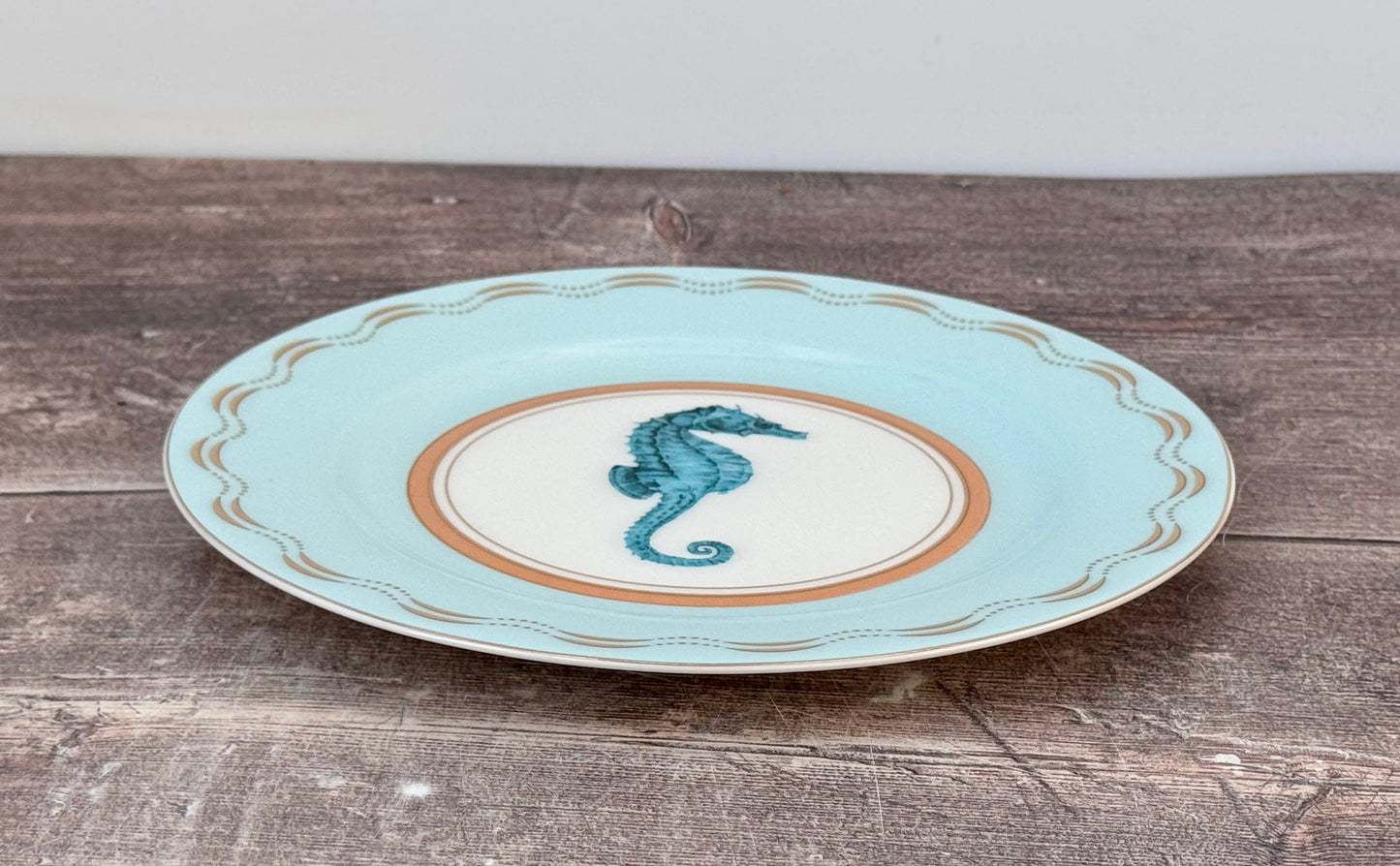 Yvonne Ellen Sea Horse Patterned Plate, 20.5cm