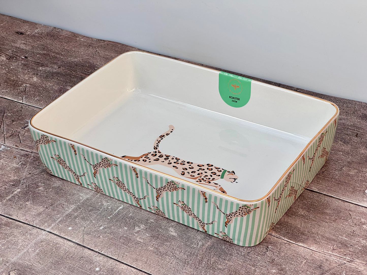 Yvonne Ellen Leopard Rectangular Baking Dish, 33cm