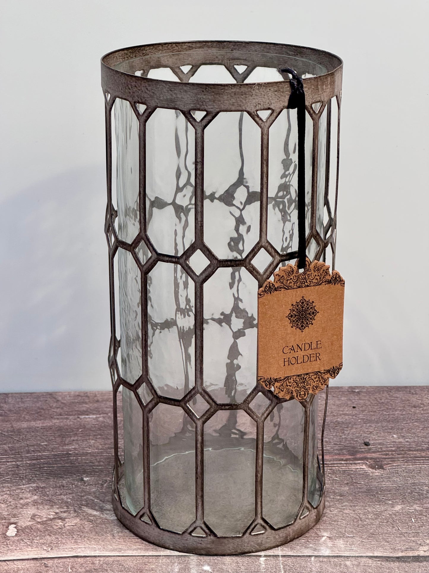 Window Pane Glass Lantern Candle Holder