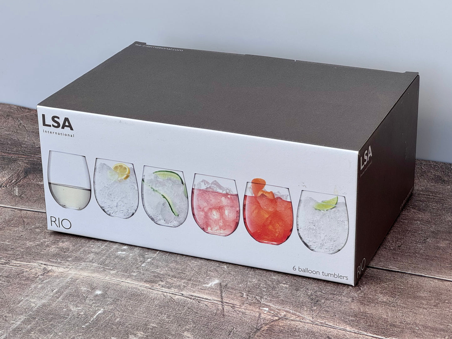 LSA Rio Set of 6 Stemless Tumblers