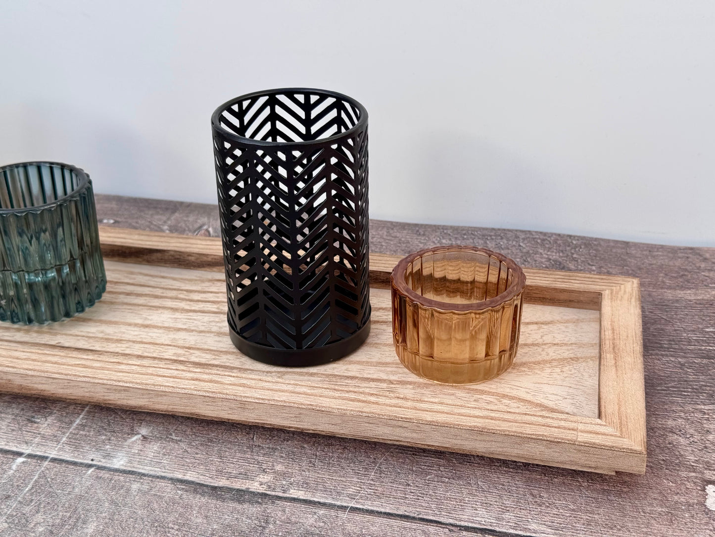 Tray with 4 Tea Light Candle Holders