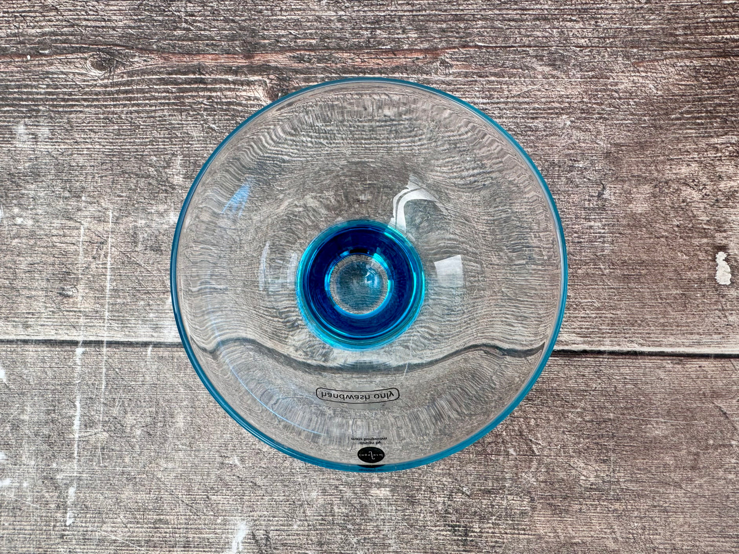 Pair of Light Blue Base Cocktail Saucer/Glasses
