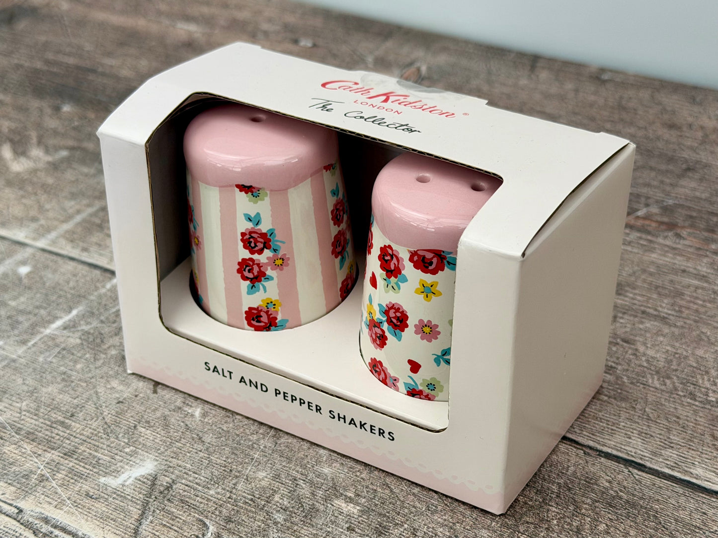 Cath Kidston Rose Flower Patterned Salt and Pepper Shakers
