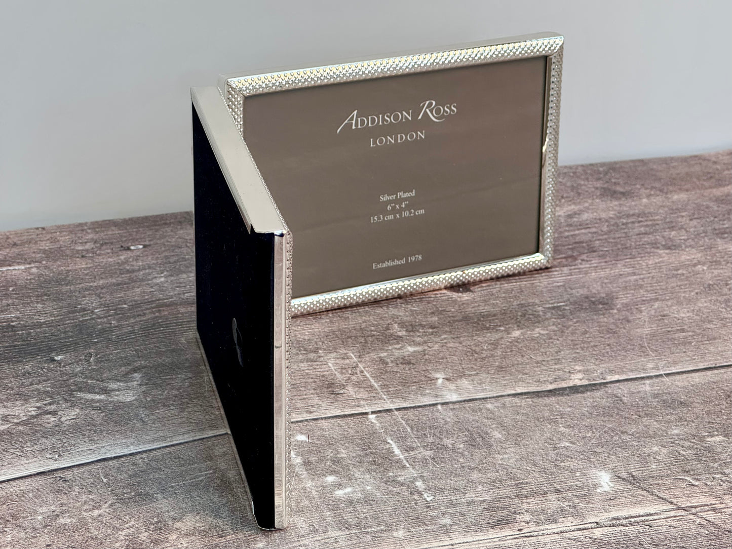 Addison Ross Silver Plated Spotted Double Frame, 4 x 6
