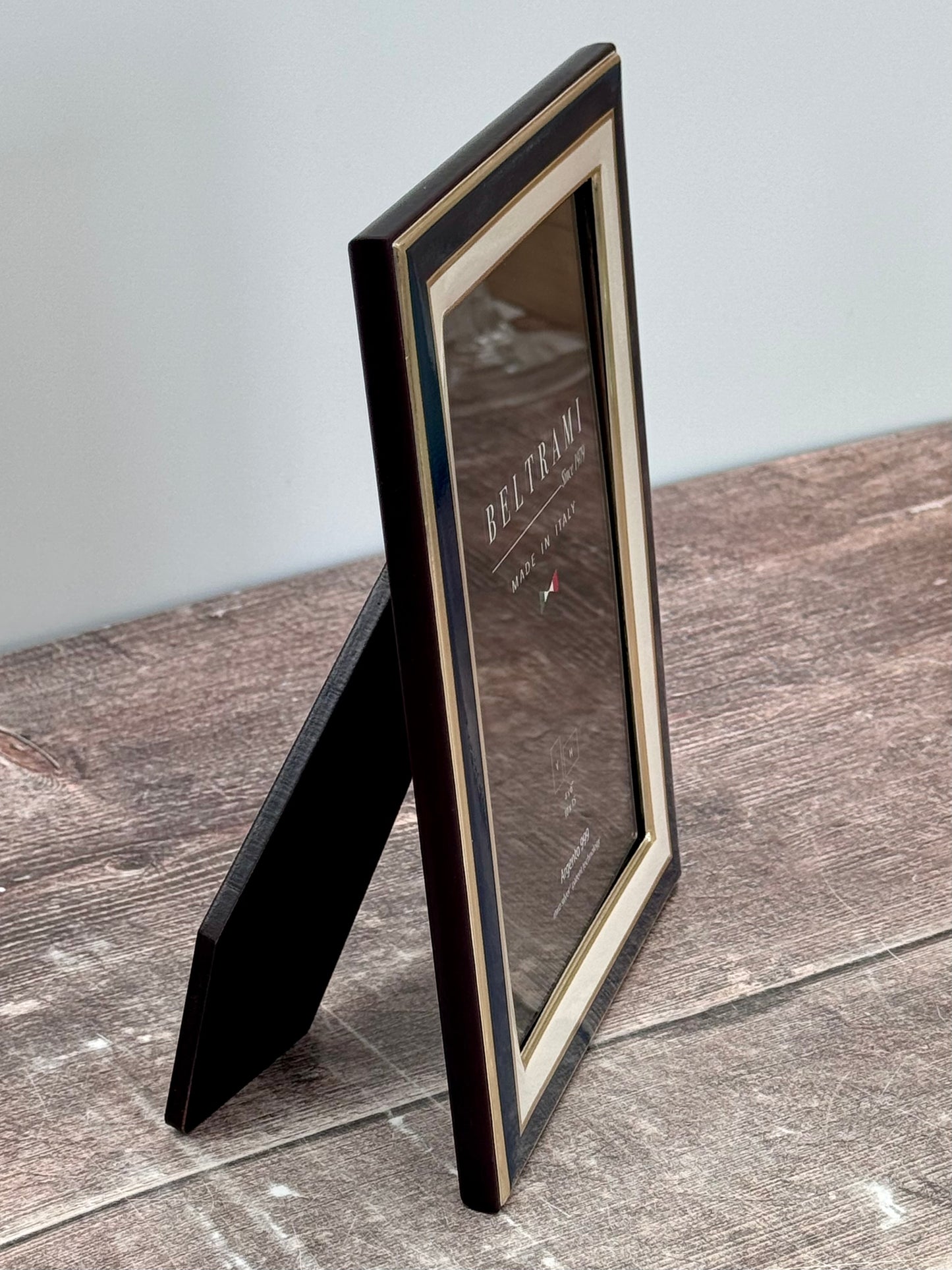 Beltrami Navy and White Border Photo Frame 4 x 6