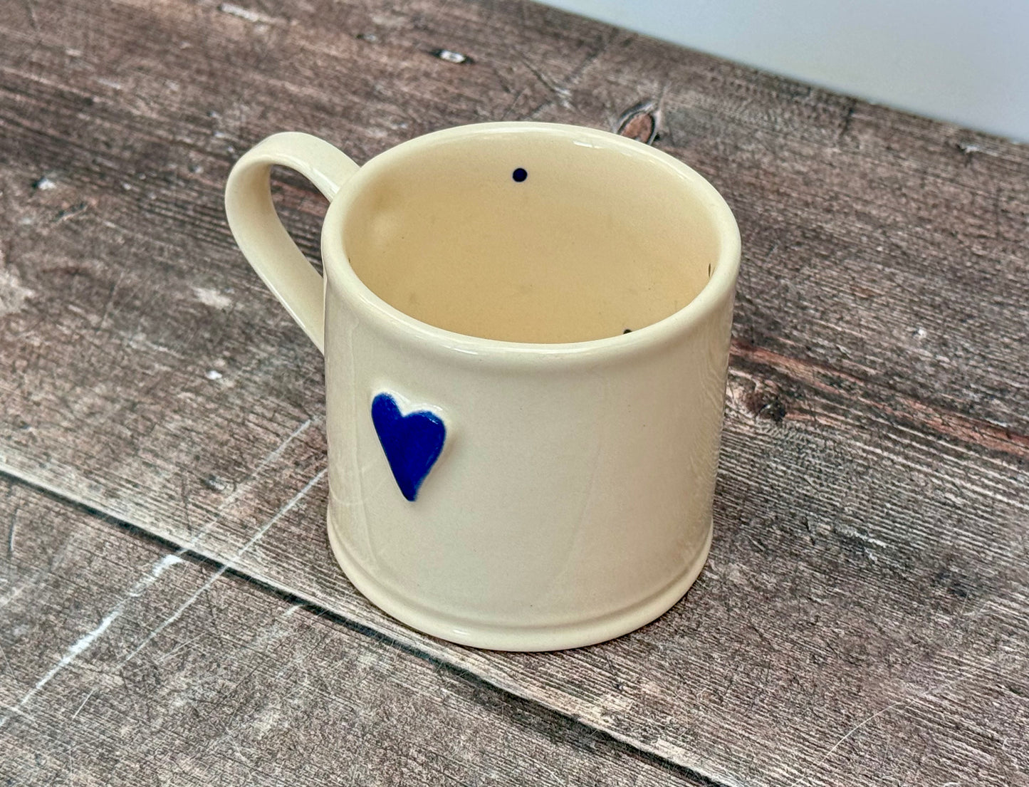 Dark Blue Heart Mug, 150ml