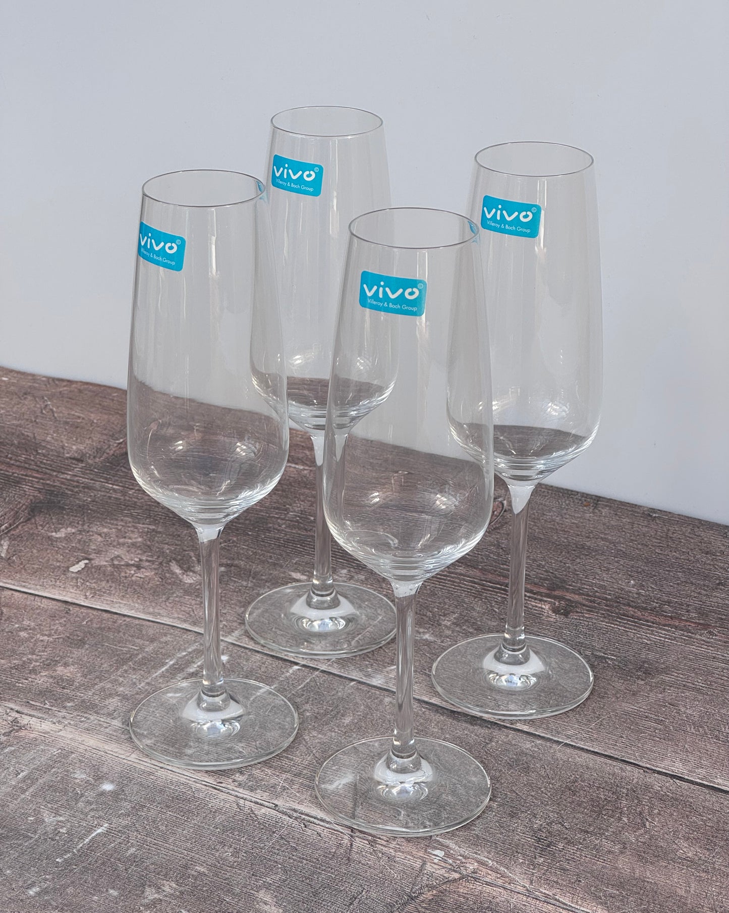 Set of 4 Villeroy & Boch Champagne Flutes/Glasses