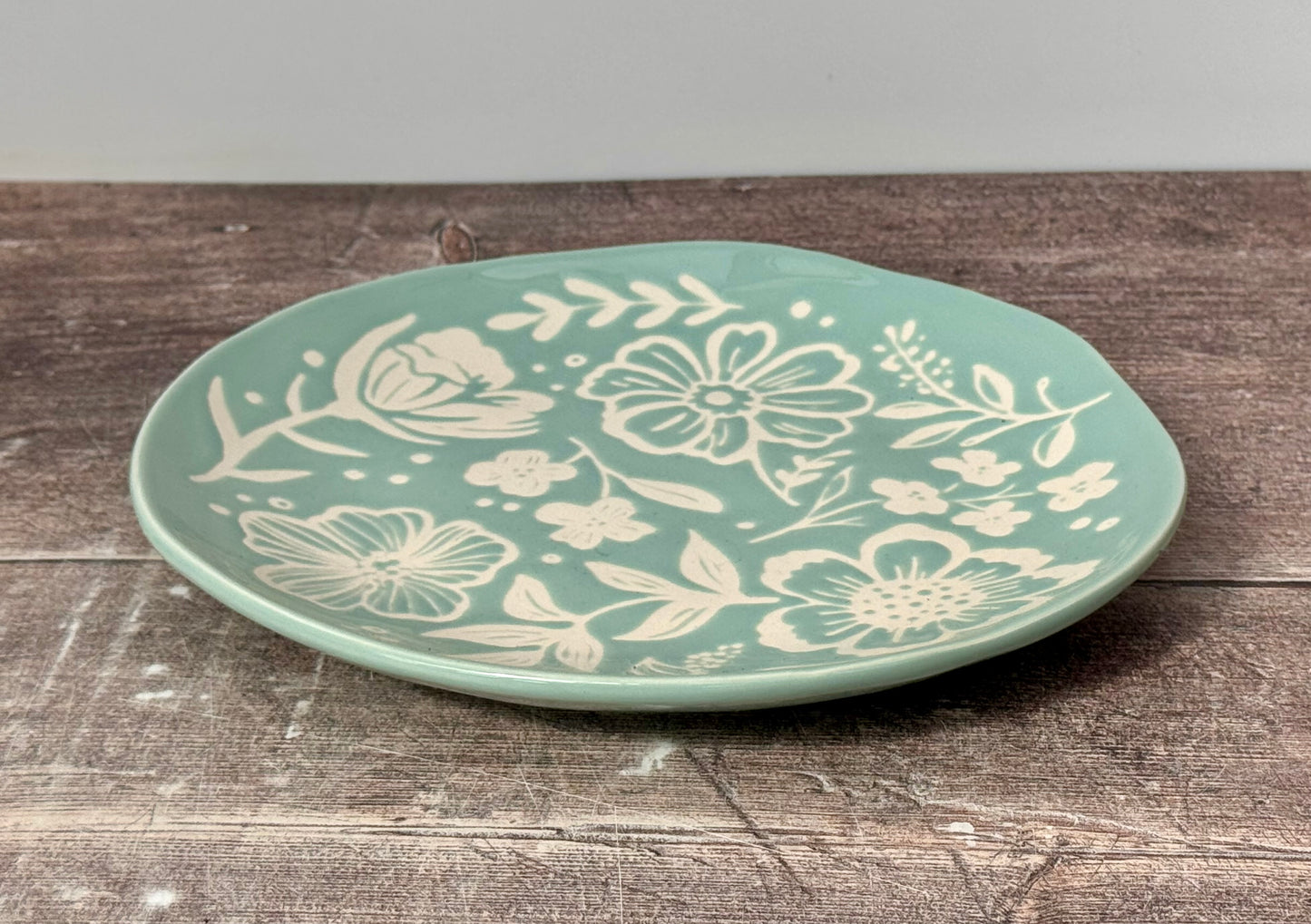 Flower Patterned Plate, 21cm