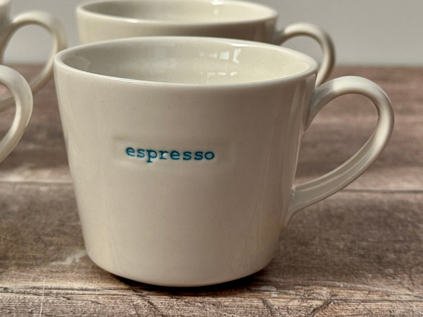 Set of 4 White ‘espresso’ Mugs