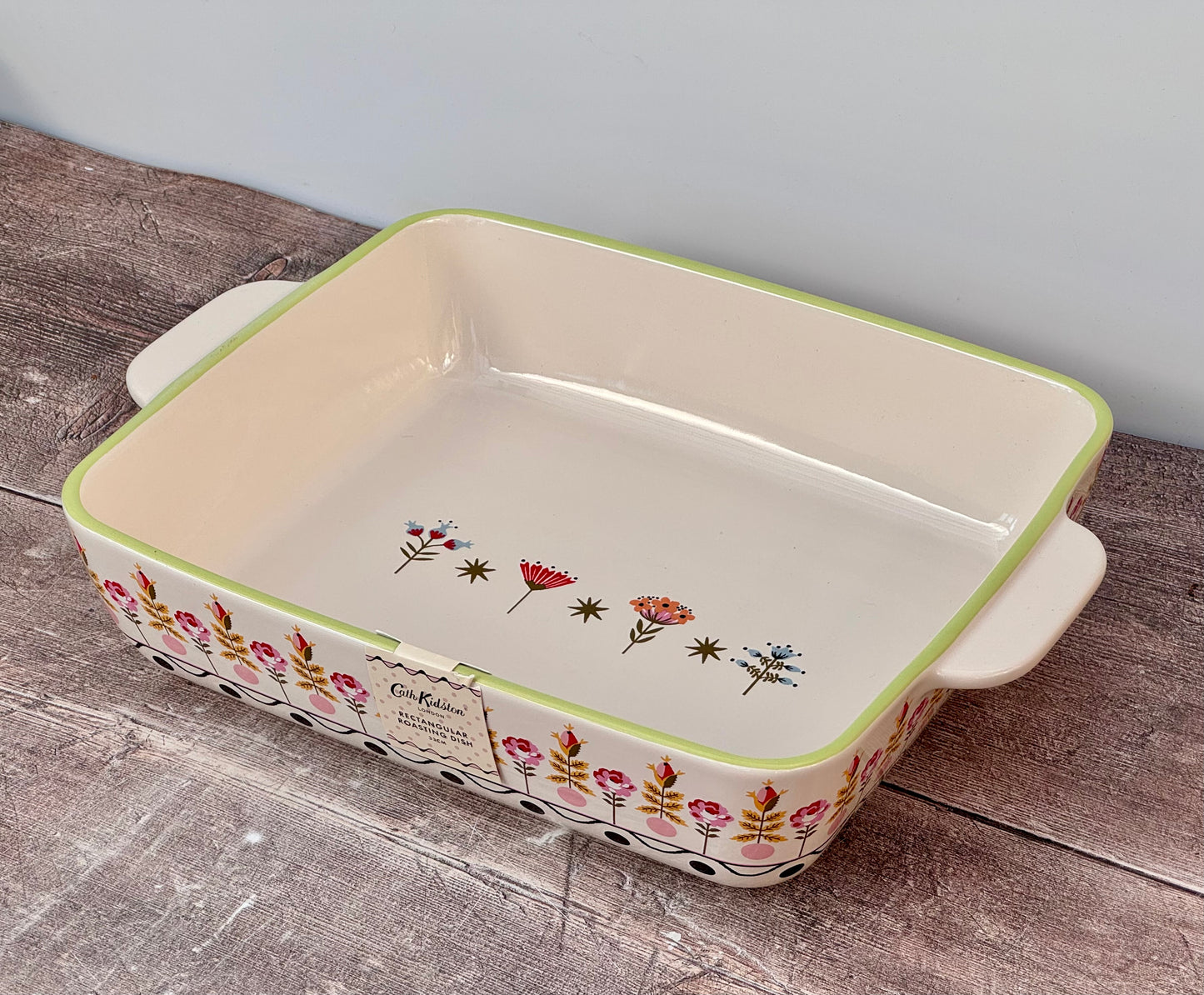 Cath Kidston Flower Patterned Rectangular Baking Dish, 28cm