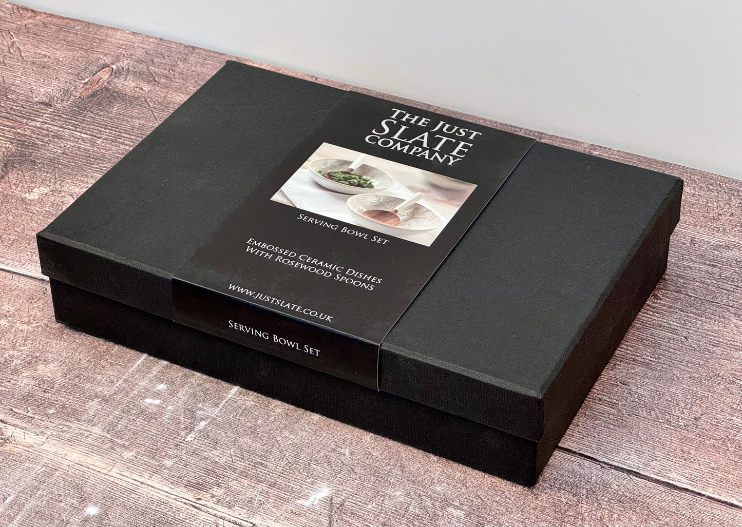 Just Slate Dish and Spoon Serving Set