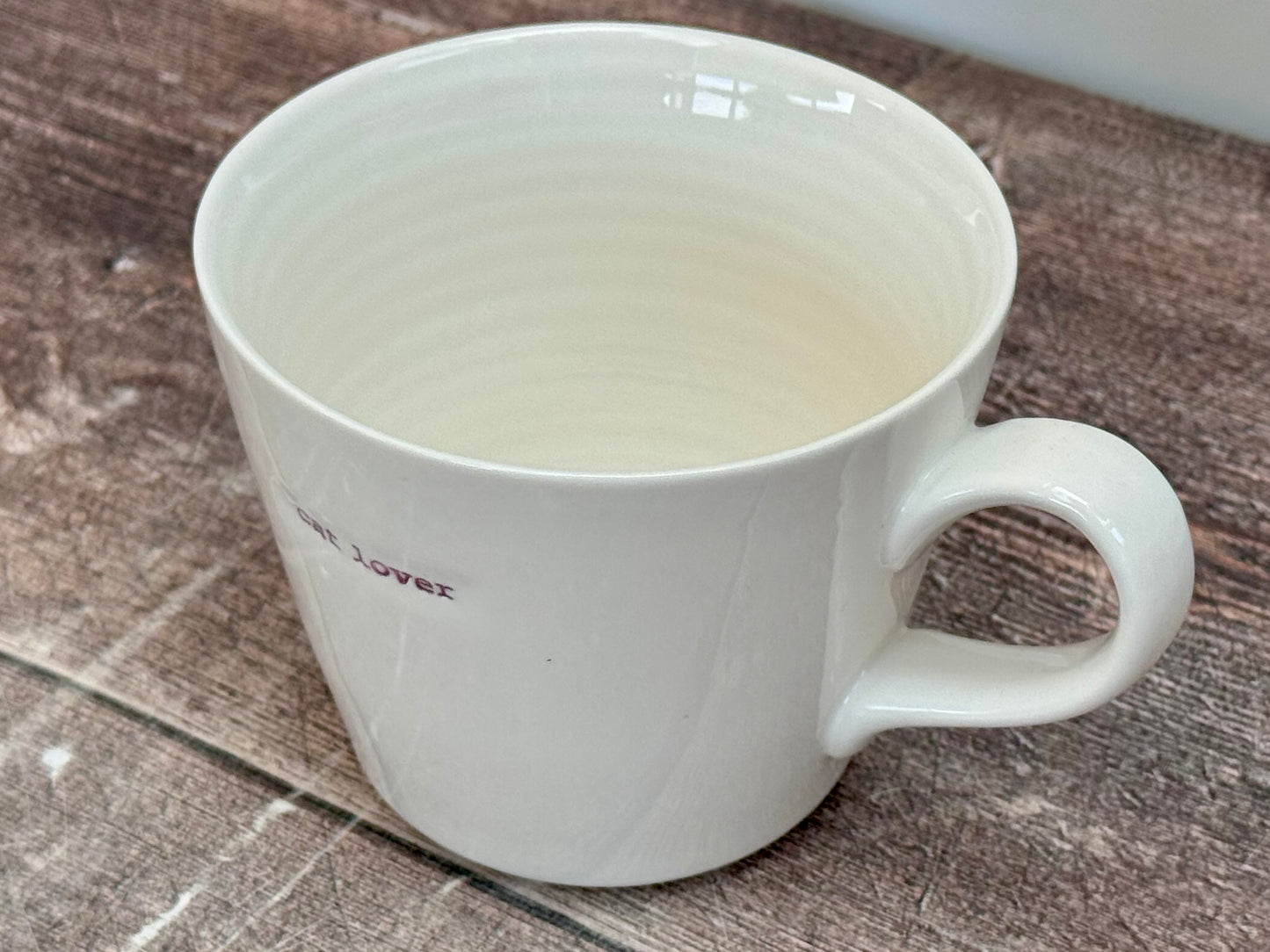 White ‘cat lover’ Mug