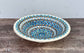 Light Blue Patterned Bowl with Flat Rim, 28cm