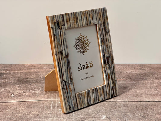 Pale Blue Textured Photo Frame, 4 x 6