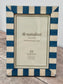 Natalini Blue and White Striped Photo Frame 4 x 6