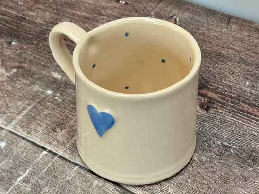 Pale Blue Heart Mug, 250ml