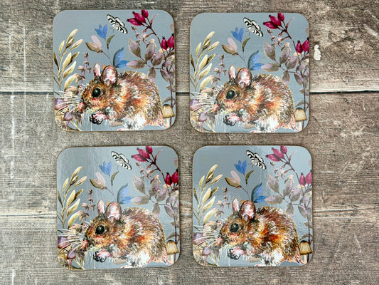Set of 4 Square Mouse Coasters