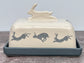 White Hare Butter Dish