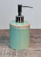 Aqua Patterned Soap Dispenser