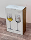 Set of 2 Gold Patterned Wine Glasses