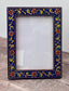 Hand Painted Photo Frame 5’ x 7’ - Navy and Gold (Design 4)